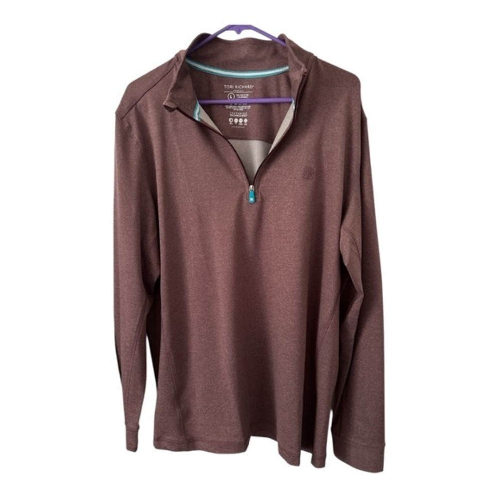 Tori Richard Long Sleeve Tradewind Technology   Large Quarter Zipper